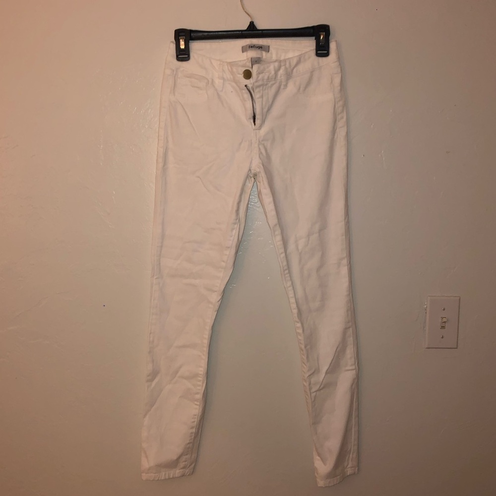 Soft white skinny jeans
